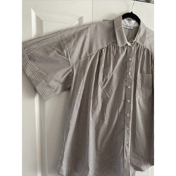 Dice Kayek Nordstrom EU 44 Striped Cotton Bottom down Oversized‎ Lagom Blouse - Picture 2 of 9